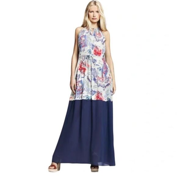 Peter Som For Design Nation  Long Dress Womens Size M Postcard Halter Resort - Picture 2 of 13